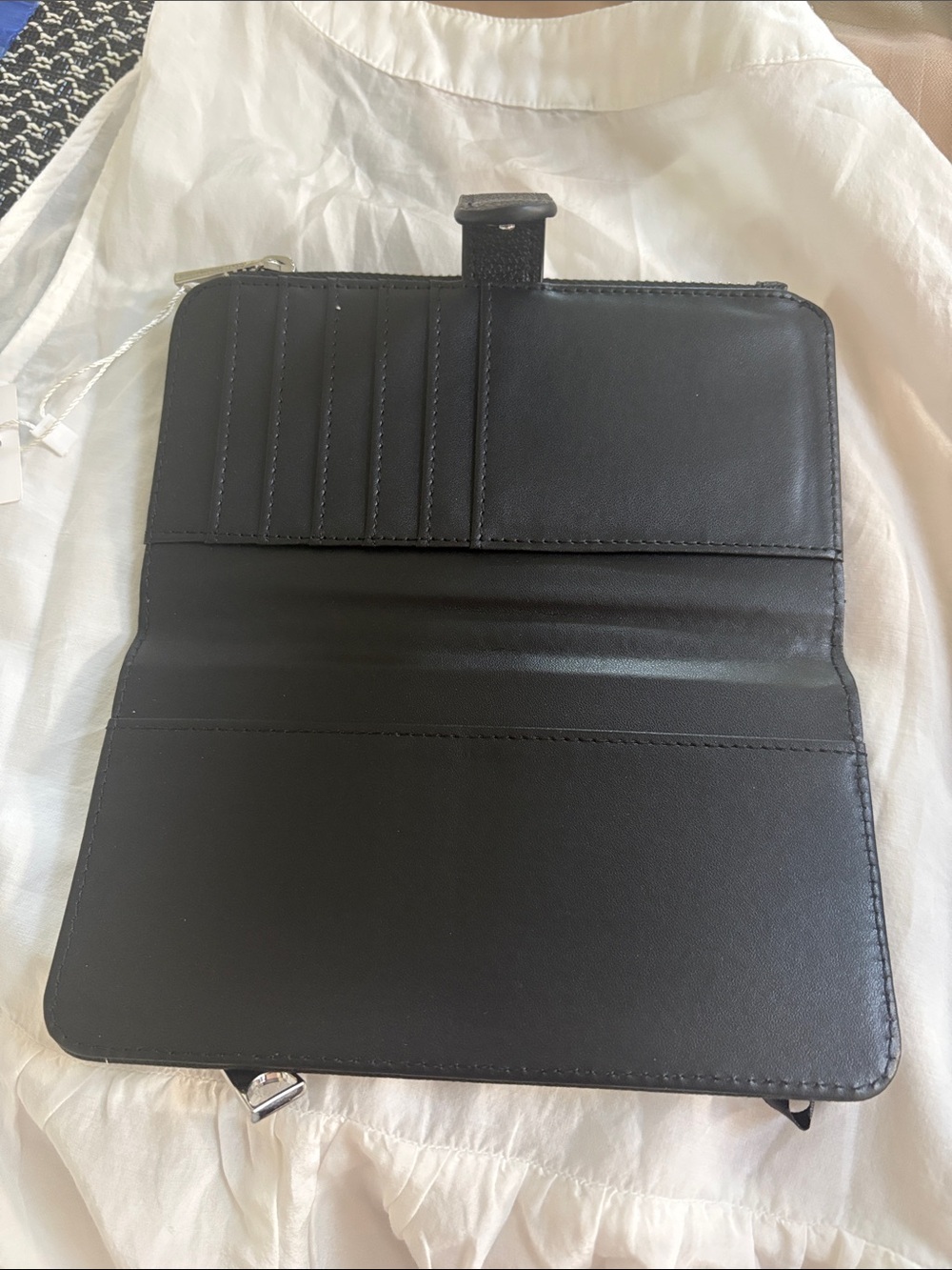 Christian Lacroix Black Bryce Pebble ID Fold Zipper Wallet - Picture 5 of 5